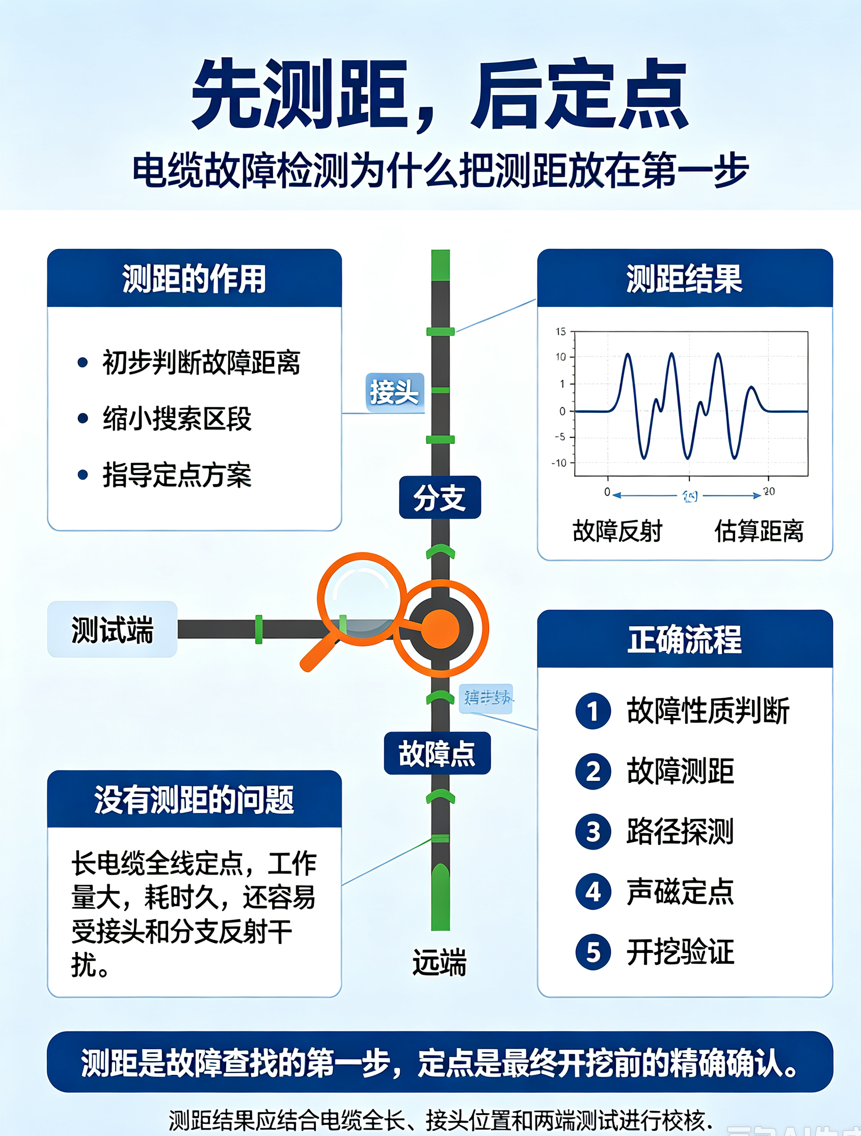 电缆故障检测前为什么要先测距1.png